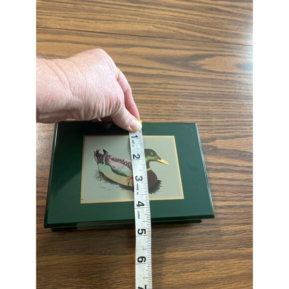 Otagiri Japan green lacquerware photo album and note holder desk set - Picture 10 of 10